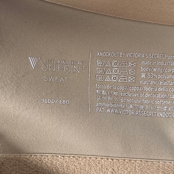 EUC VICTORIA'S SECRET Sweat Knockout Maximum Support Front-Close Sport Bra 36dd - Picture 8 of 8